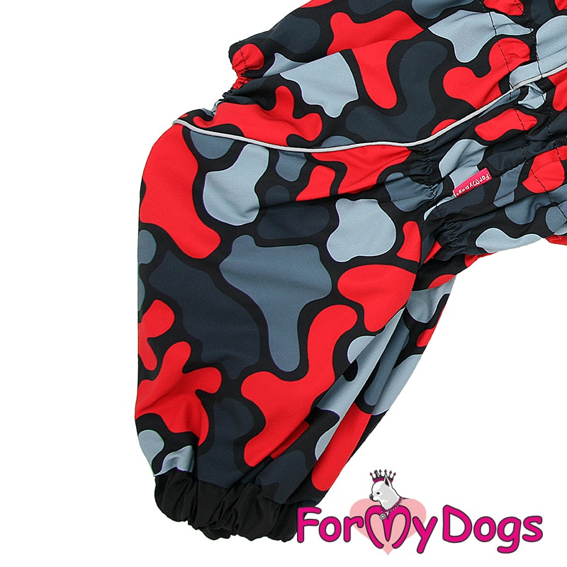 Regnoverall "Red camo" Tik "For My Dogs" PREORDER