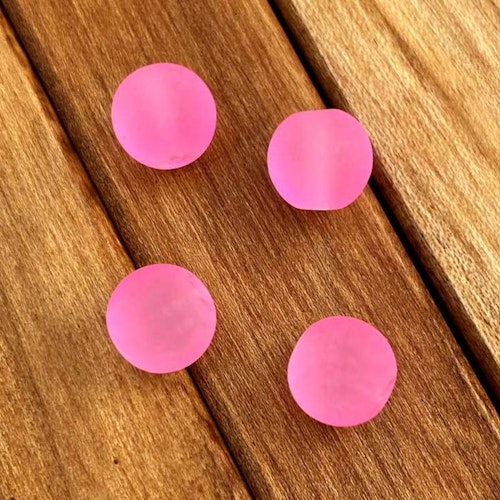 Frostade pärlor 8 mm Rosa