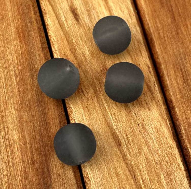 Frostade pärlor Grå 6 mm