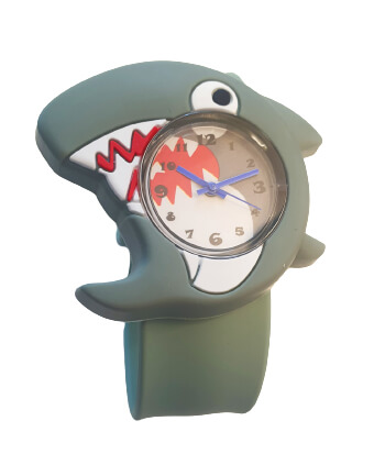 Sødt armbåndsur med motiv af en haj