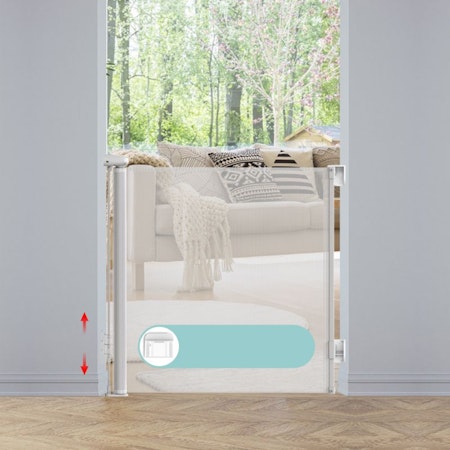 Børnegitter Rullegardin | 200 cm | Draga Easy Up | Hvid
