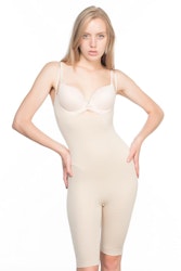 Shapewear-Lång Korsett Med Öppen Byst-Neutral beige