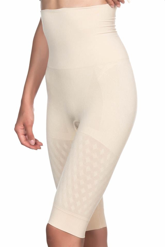 Shapewear-Hög midja dubbelbens korsett-Neutral beige