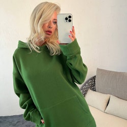 Hoodie långärmad tröja grön