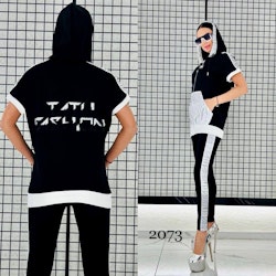 Tatu 2-Delsset tröja med byxor Svart & Vit