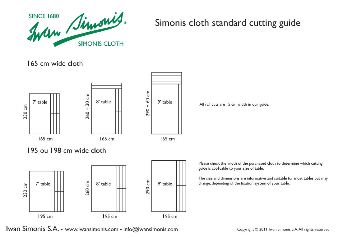 Simonis Billiard cloth Made-to-order item
