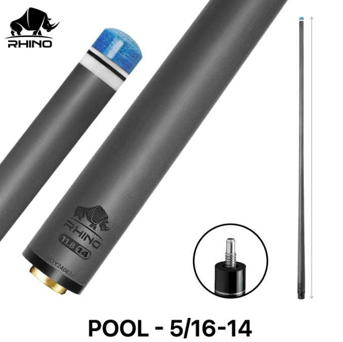 Rhino Carbon Fiber forstykke 12,5 mm, 29" Joint: 5/16-14 modifisert diameter