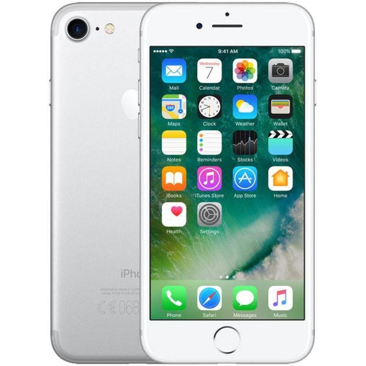 Apple iPhone 7 32GB Silver - BEGAGNAD - OKEJ SKICK - OLÅST