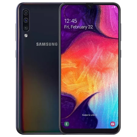Samsung Galaxy A50 64GB Dual SIM Svart - BEGAGNAD - GOTT SKICK - OLÅST
