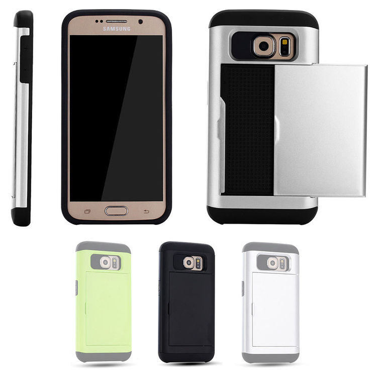 Samsung Galaxy S6 - Mjukt Skal med Korthållare