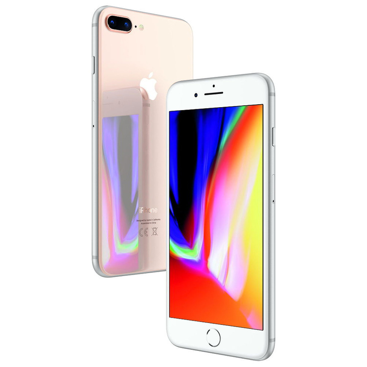 Apple iPhone 8 Plus 64GB Silver/Guld - BEGAGNAD - GOTT SKICK - OLÅST