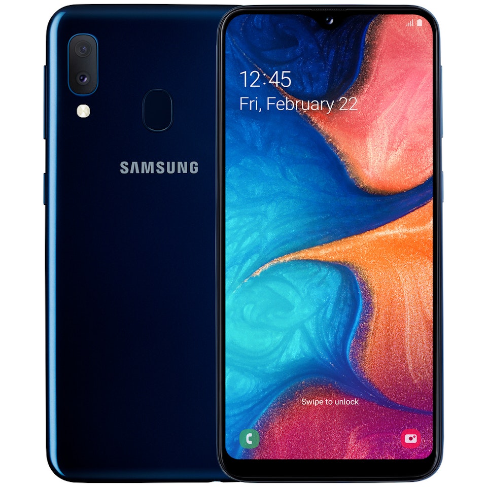 Samsung Galaxy A20e (2019) 32GB Dual SIM Blå - BEGAGNAD - GOTT SKICK - OLÅST