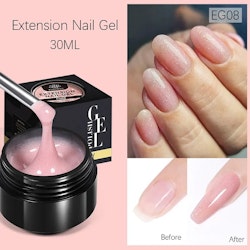 Extension Gel - Nude med Glitter - 30ml