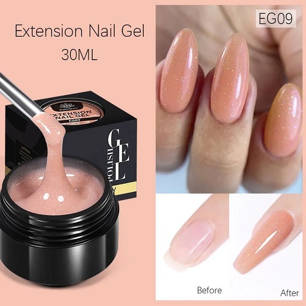 Extension Gel - Nude Glitter - 30ml