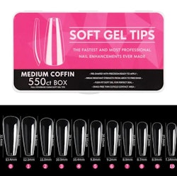 550pcs - Soft Gel Tips - Medium Coffin