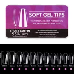 550pcs - Soft Gel Tips - Short Coffin