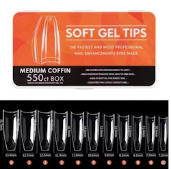 550pcs - Soft Gel Tips - Medium Coffin