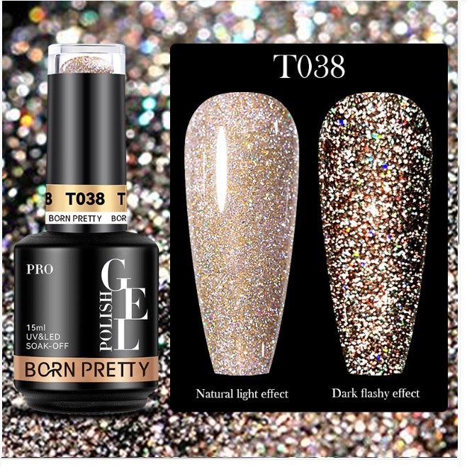 Gellack - Reflective Glitter Disco TF38 - 15 ml Hema Free