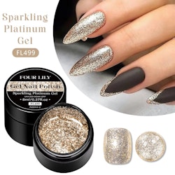 Sparkling Platinum Gel- Gold- 8ml