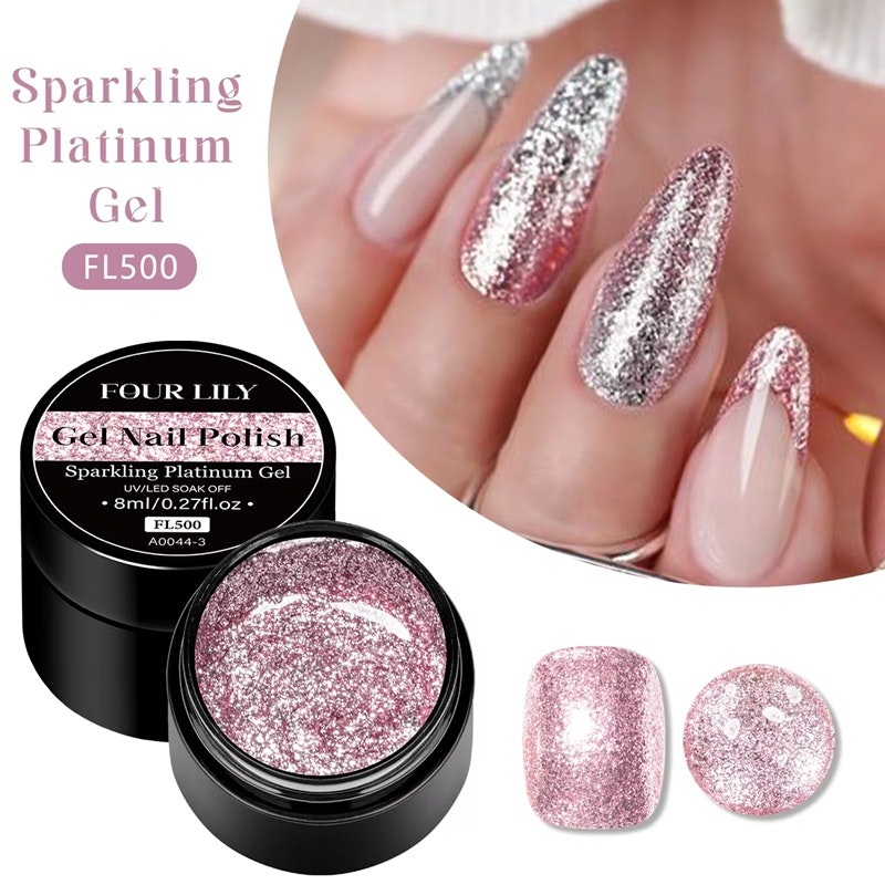 Sparkling Platinum Gel- Rose- 8ml