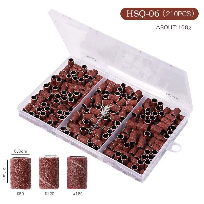 Sandpapper Drill Bits 210pcs - 3 storlekar