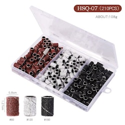 Sandpapper Drill Bits 210pcs - 3 storlekar