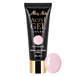 Polygel - Pink Sparkle - 30 ml Hema Free