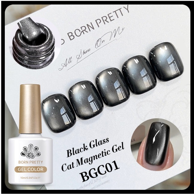 Black Glass Cat Magnetic Gel Nail 01 - 10ml