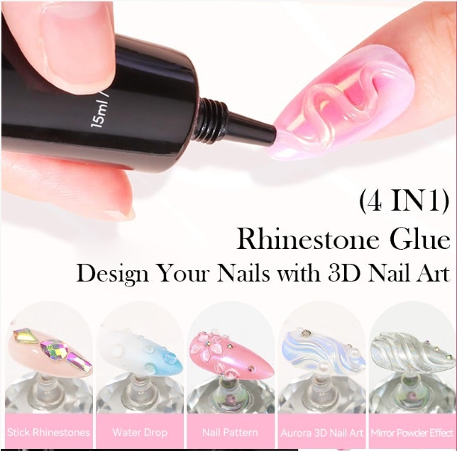 Lim för Tippar - Rhinestone Gule 4 in 1 - 15ml