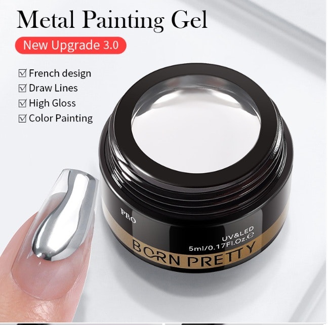 Gellack - PN01 Silver Metallic - Burk 5ml