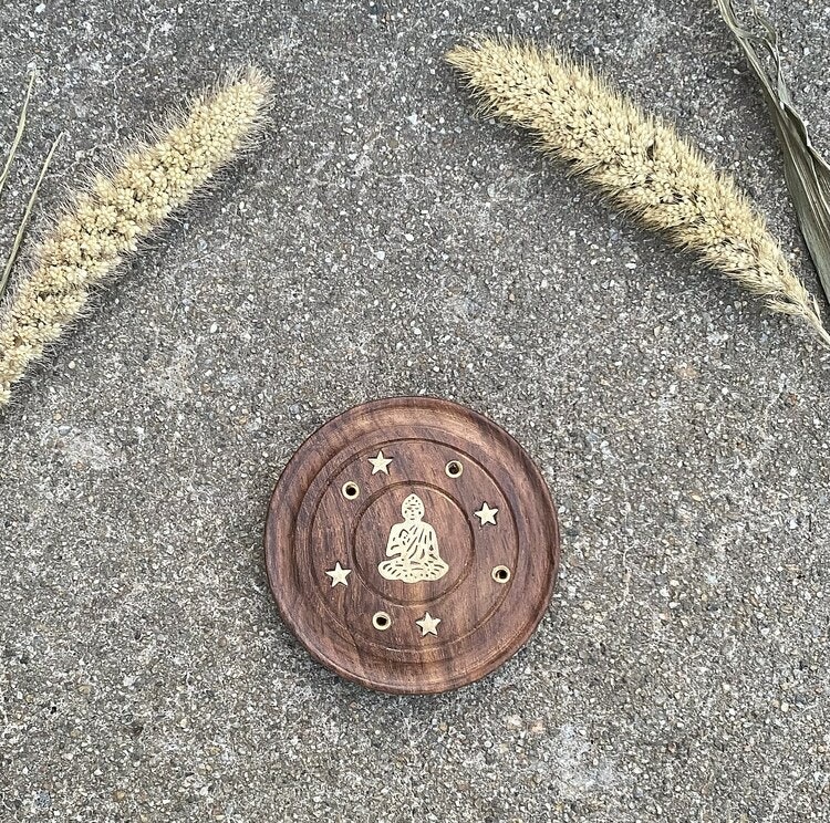 Rökelsehållare för pinnar med buddha emblem