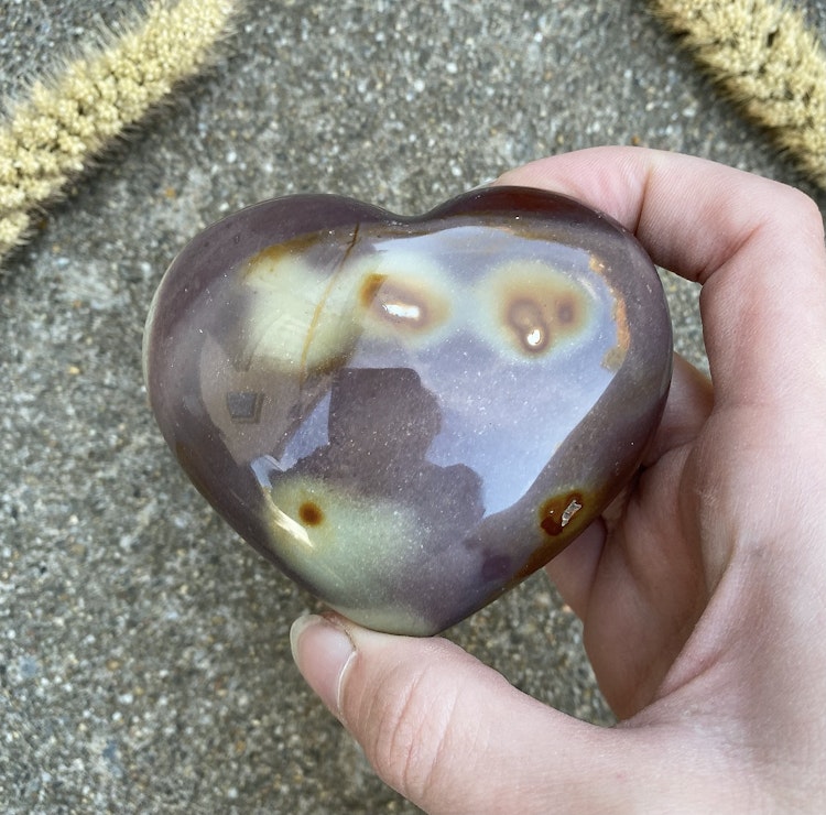 Hjärta av polykromjaspis