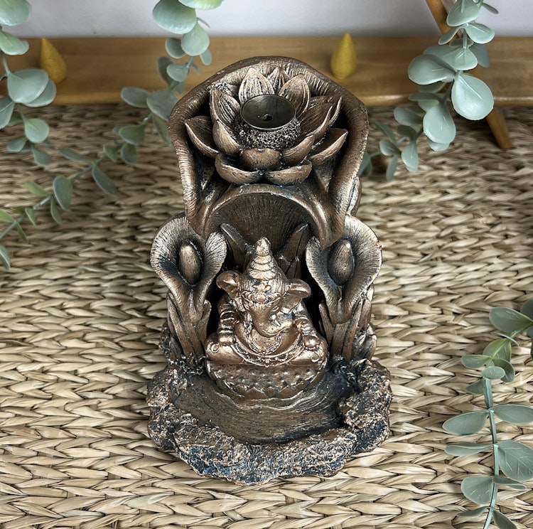 BACKFLOW rökelsehållare ganesha och lotus