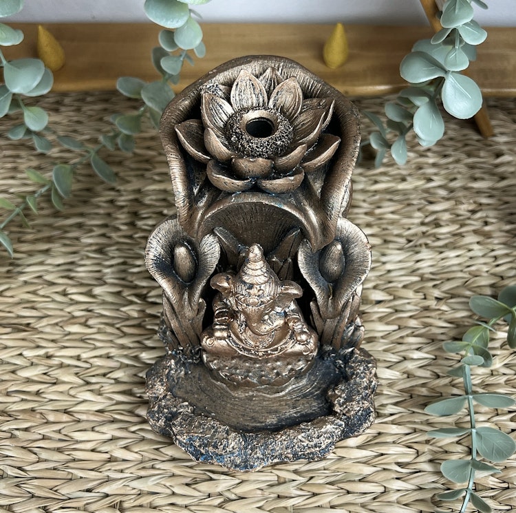 BACKFLOW rökelsehållare ganesha och lotus