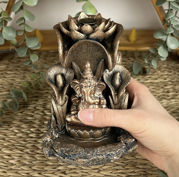 BACKFLOW rökelsehållare ganesha och lotus