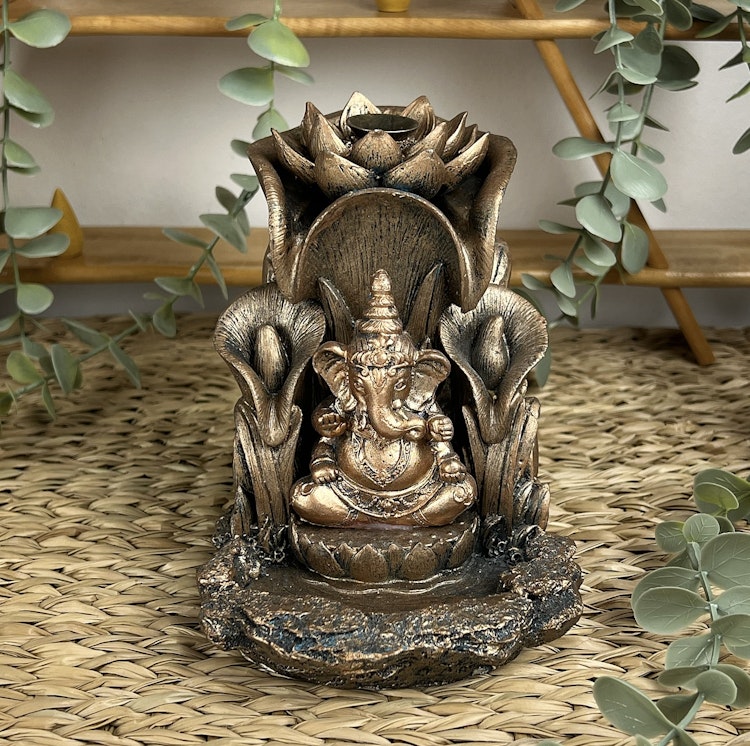 BACKFLOW rökelsehållare ganesha och lotus
