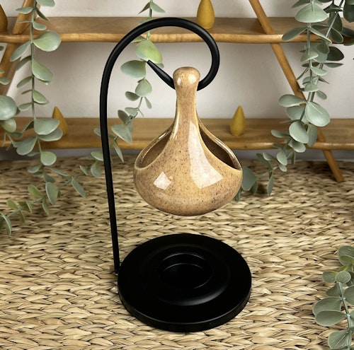 Aromabrännare droppformad hängande (beige/brun)