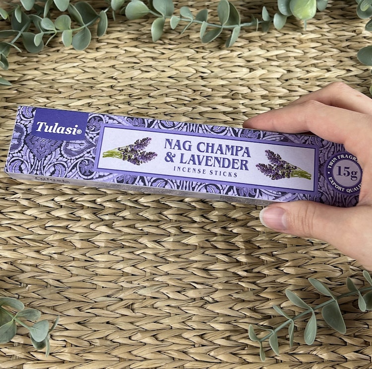 Lavendel/Nag Champa rökelsepinnar (Tulasi)