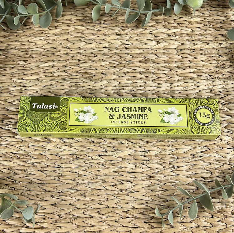 Jasmin/Nag Champa rökelsepinnar (Tulasi)