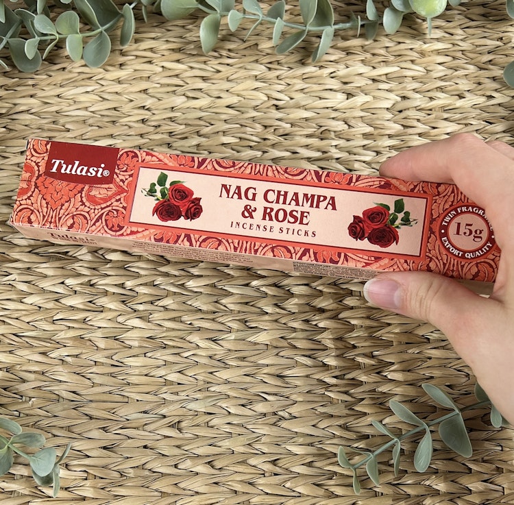 Ros/Nag Champa rökelsepinnar (Tulasi)