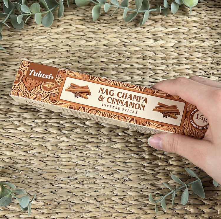Kanel/Nag Champa rökelsepinnar (Tulasi)