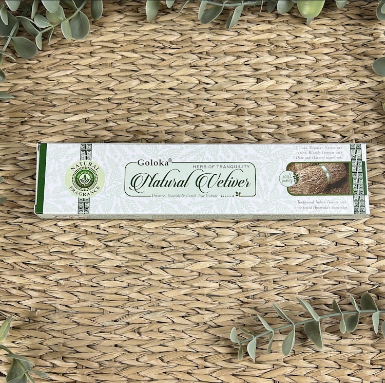 Natural Vetiver rökelsepinnar Goloka