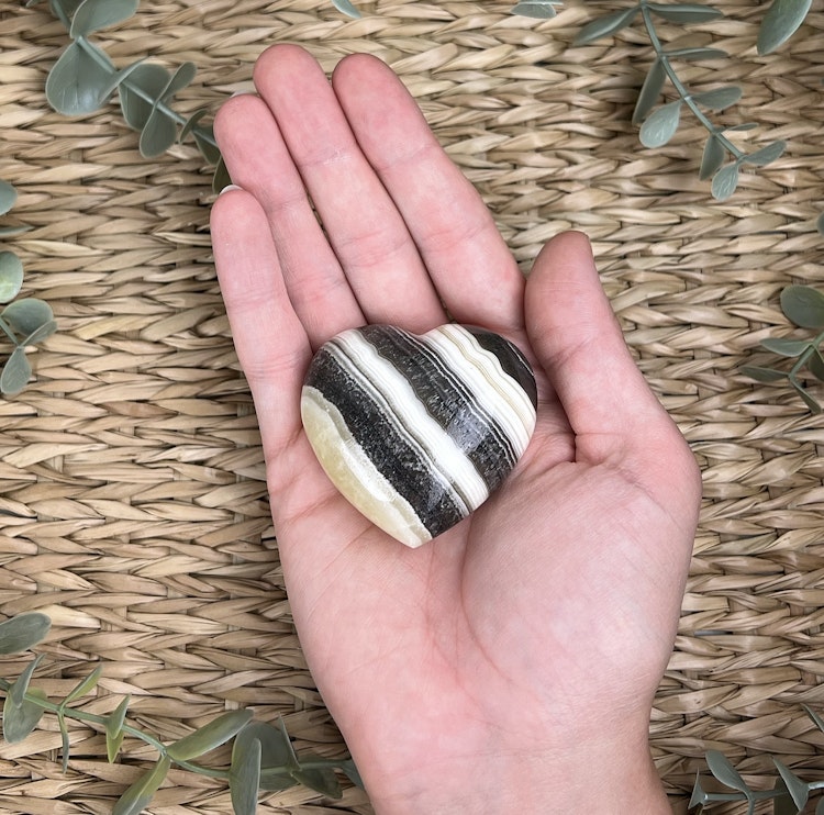 Zebra kalcit hjärta A