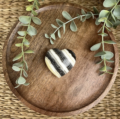 Zebra kalcit hjärta A