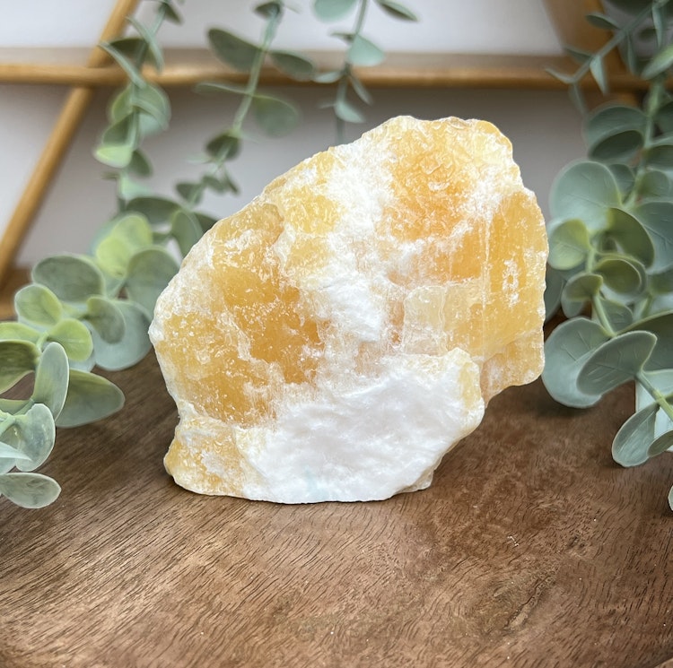 Orange kalcit rå friform C (mindre)