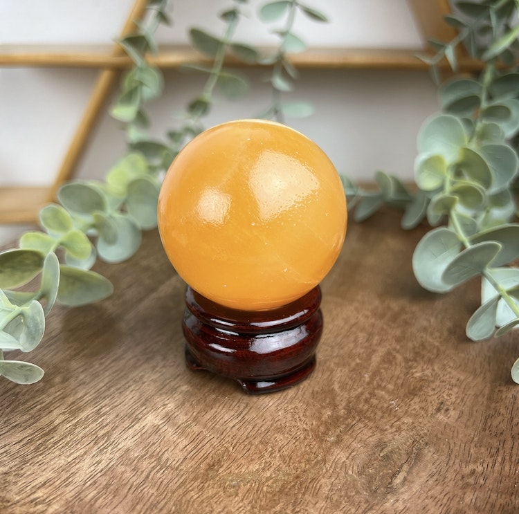 Orange kalcit klot A