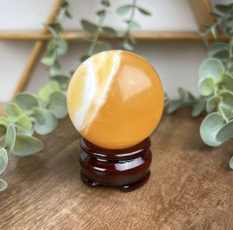 Orange kalcit klot A