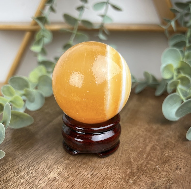 Orange kalcit klot A