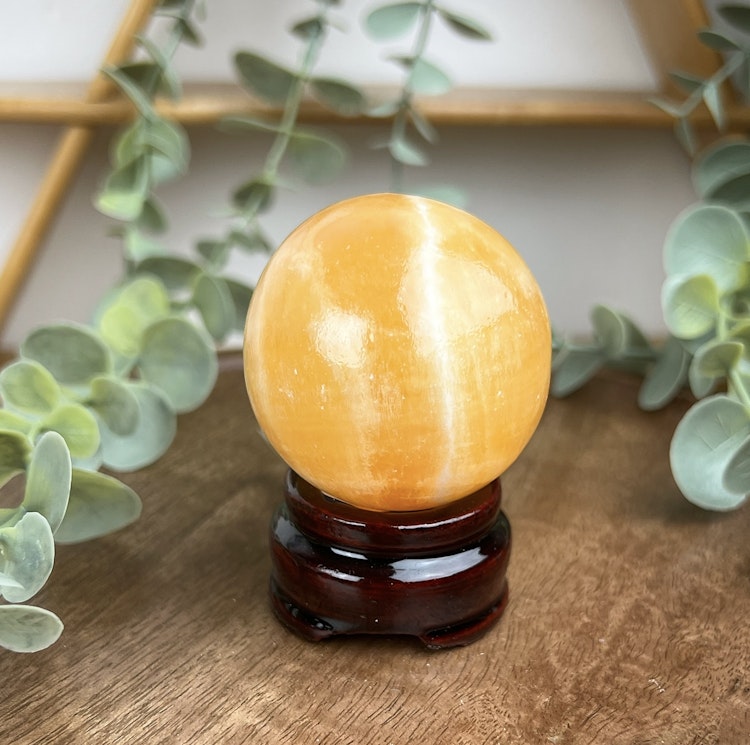 Orange kalcit klot C
