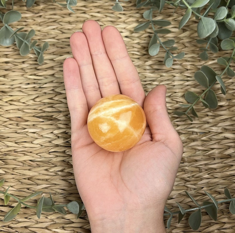 Orange kalcit klot C